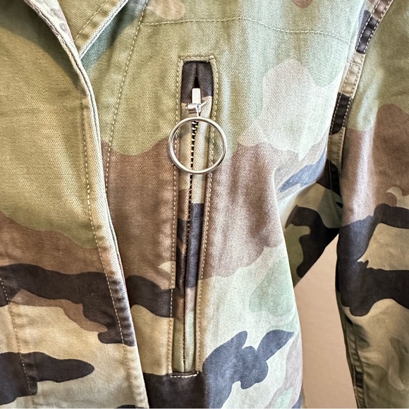 & Other Stories oversized military camo jacket Sz 6 - Picture 7 of 13